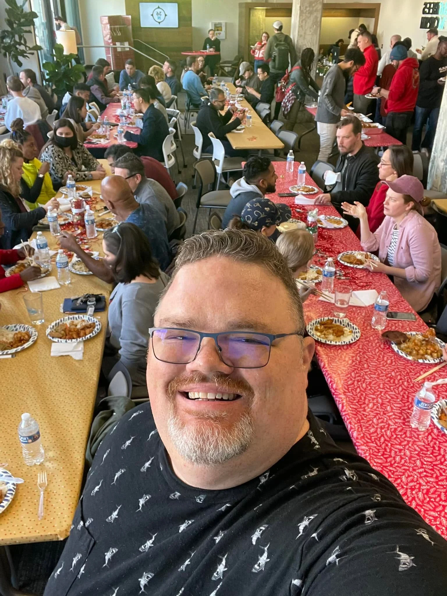 James Bullis at a community dinner